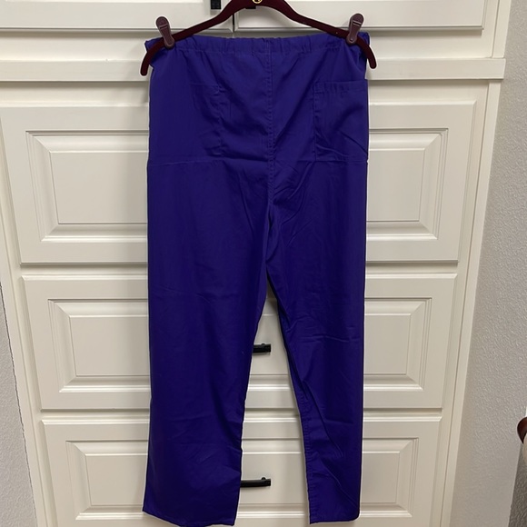 Purple draw string scrub bottoms. Several sizes, NWOT - Picture 2 of 2